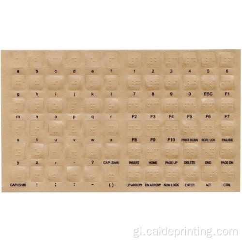 Adhesivos de teclado Braille para discapacitados visualmente